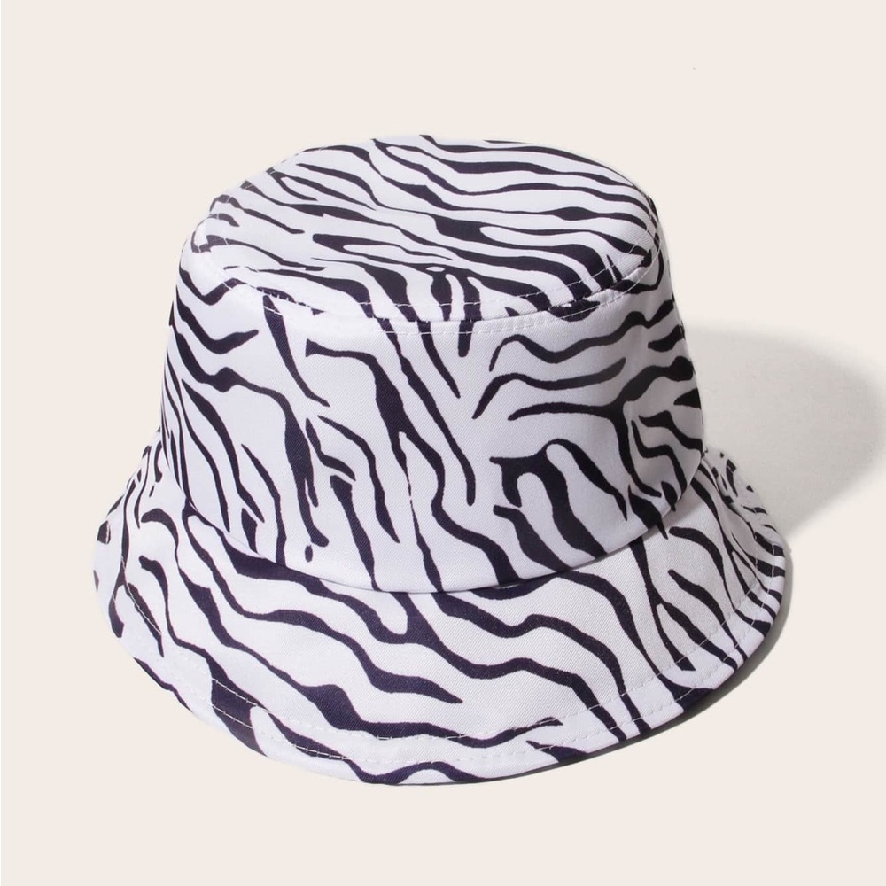 Zebra Pattern Bucket Hat